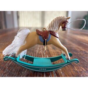 Vintage Hallmark 1986 Rocking Horse Christmas Ornament Collectible